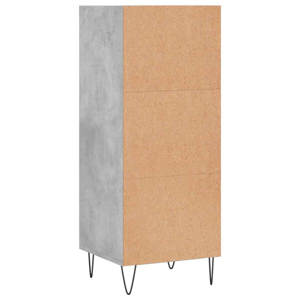 vidaXL Ντουλάπι Γκρι Σκυροδέματος 34,5x32,5x90 εκ. Επεξεργασμένο Ξύλο