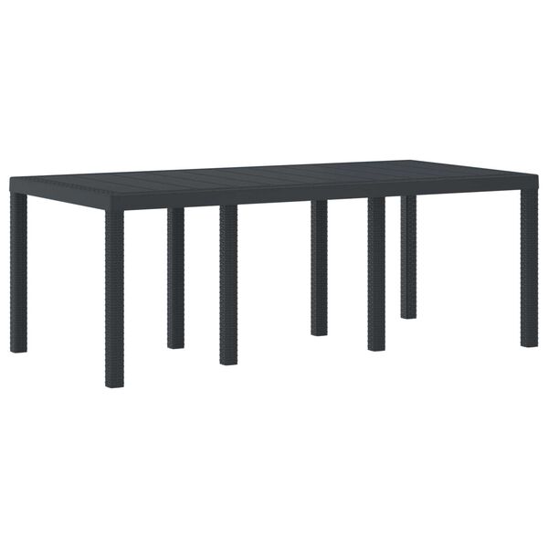 vidaXL Σετ Τραπεζαρίας Κήπου 7 pcs Ανοιχτό γκρι Large Πλαστικό