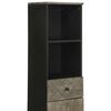 vidaXL Ντουλάπι Μπάνιου Μαύρο 38 x 33 x 160 εκ. από Μασίφ Ξύλο Μάνγκο