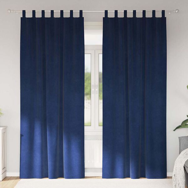 vidaXL &Kappa;&omicron;&upsilon;&rho;&tau;ί&nu;&epsilon;&sigmaf; &sigma;&upsilon;&sigma;&kappa;ό&tau;&iota;&sigma;&eta;&sigmaf; 2 pcs &Sigma;&kappa;&omicron;ύ&rho;&omicron; &Mu;&pi;&lambda;&epsilon; 140 x 245 cm &Beta;&epsilon;&lambda;&omicron;ύ&delta;&omicron;