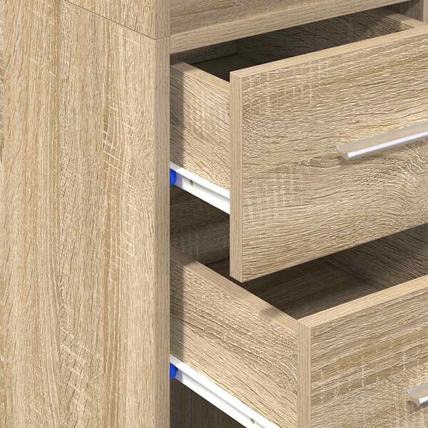 vidaXL Ντουλάπι Αποθήκευσης Στενό Δρυς 30x42,5x225 εκ. Επεξεργ. Ξύλο