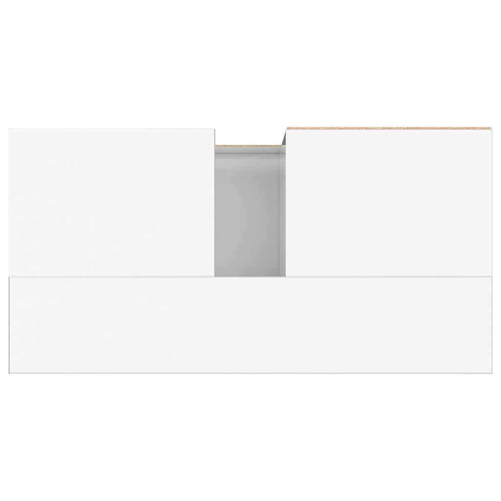 vidaXL Ντουλάπι Μπάνιου Γυαλιστερό Λευκό 65x33x60 εκ. Επεξεργ. Ξύλο