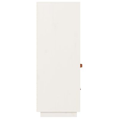 vidaXL Ντουλάπι Ψηλό Λευκό 67 x 40 x 108,5 εκ. από Μασίφ Ξύλο Πεύκου