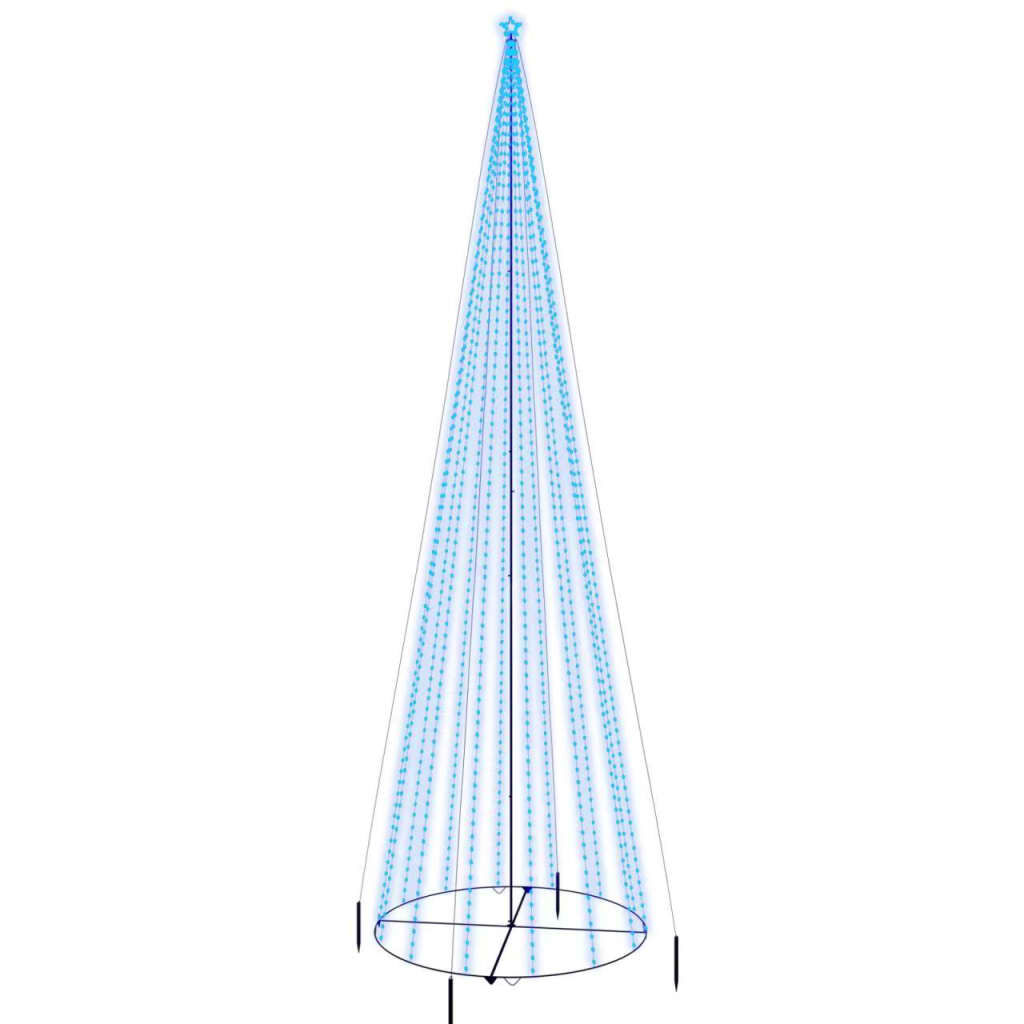 vidaXL Χριστουγεννιάτικο Δέντρο Κώνος 1134 LED Μπλε 230 x 800 εκ.