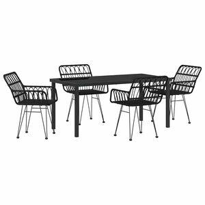 vidaXL &Sigma;έ&tau; &phi;&alpha;&gamma;&eta;&tau;&omicron;ύ &gamma;&iota;&alpha; &kappa;ή&pi;&omicron; 5 pcs &Mu;&alpha;ύ&rho;&omicron; &Chi;ά&lambda;&upsilon;&beta;&alpha;&sigmaf; &mu;&epsilon; &epsilon;&pi;ί&sigma;&tau;&rho;&omega;&sigma;&eta; &pi;&omicron;ύ&delta;&rho;&alpha;&sigmaf;
