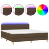 vidaXL &Kappa;&rho;&epsilon;&beta;ά&tau;&iota; Boxspring &mu;&epsilon; &Sigma;&tau;&rho;ώ&mu;&alpha; & LED &Sigma;&kappa;.&Kappa;&alpha;&phi;έ 160x200 &epsilon;&kappa; &Upsilon;&phi;&alpha;&sigma;&mu;ά&tau;&iota;&nu;&omicron;