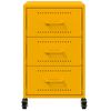 vidaXL Κομοδίνο Μουσταρδί 36x39x59 εκ. από Χάλυβα