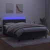 vidaXL &Kappa;&rho;&epsilon;&beta;ά&tau;&iota; Boxspring &mu;&epsilon; &Sigma;&tau;&rho;ώ&mu;&alpha; & LED &Sigma;&kappa;. &Gamma;&kappa;&rho;&iota; 140x190&epsilon;&kappa;. &Beta;&epsilon;&lambda;&omicron;ύ&delta;&iota;&nu;&omicron;