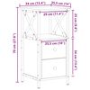 vidaXL Κομοδίνο παλιό ξύλο 34x35,5x70 cm Κατασκευασμένο ξύλο