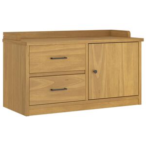 vidaXL Πάγκος διαδρόμου "SANDNES" 87x40x50 εκ. Πεύκο μασίφ ξύλο