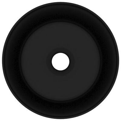 vidaXL Νιπτήρας Πολυτελής Στρογγυλός Μαύρο Ματ 40 x 15 εκ. Κεραμικός