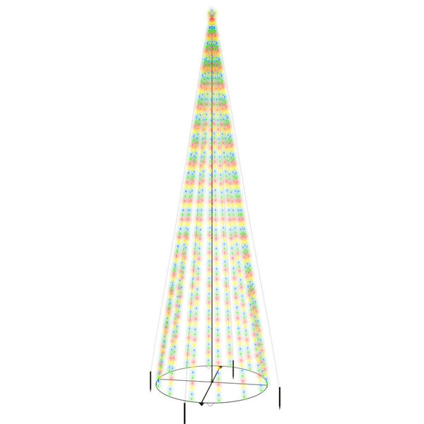vidaXL Χριστουγεννιάτικο Δέντρο Κώνος 1134 LED Πολύχρωμο 230x800 εκ.