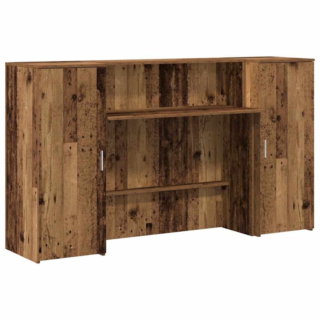 vidaXL Γραφείο υποδοχής Παλιό Ξύλο 180x50x103,5 εκ. Επεξεργασμένο Ξύλο