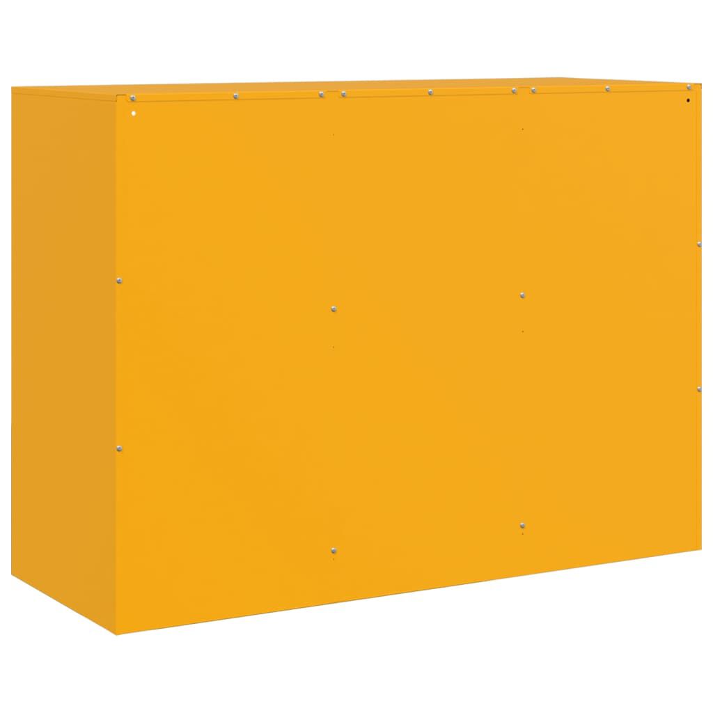 vidaXL Ντουλάπι Μουσταρδί 99x39x73 εκ. από Ατσάλι