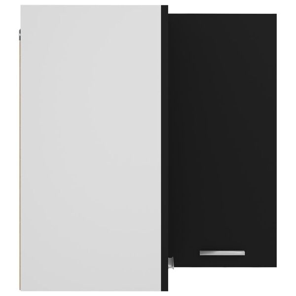 vidaXL Ντουλάπι Γωνία Κρεμαστό Lyon Μαύρο 57 x 57 x 60εκ. από