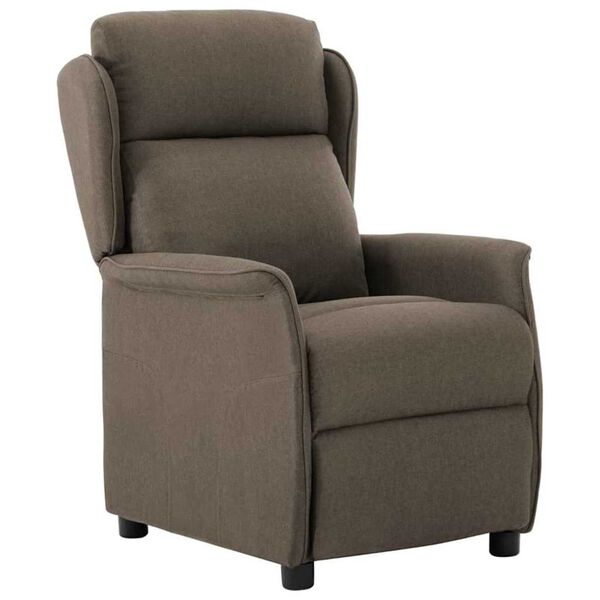 vidaXL Ανακλινόμενη πολυθρόνα Taupe 67.5 x 93.5 x 101.5 εκ ύφασμα