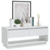 vidaXL Έπιπλο Τηλεόρασης Γυαλ. Λευκό 102x41x44 εκ. Επεξεργασμένο Ξύλο