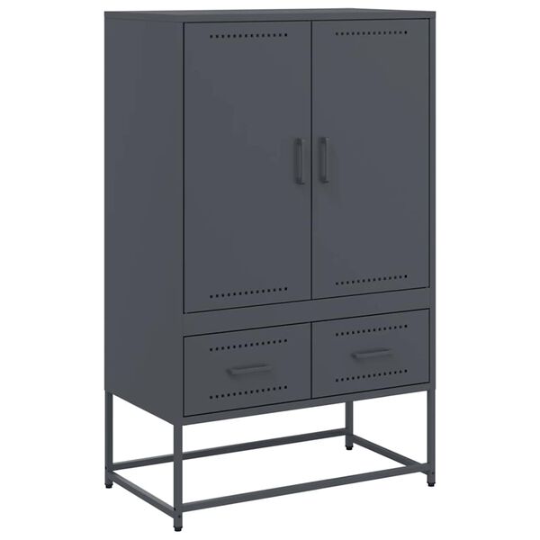 vidaXL Ντουλάπι Ανθρακί 68x39x111,5 εκ. από Χάλυβα
