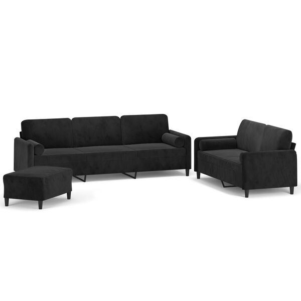 vidaXL &Sigma;&epsilon;&tau; &Sigma;&alpha;&lambda;&omicron;&nu;&iota;&omicron;ύ 3 &tau;&epsilon;&mu;. &Mu;&alpha;ύ&rho;&omicron; &alpha;&pi;ό &Beta;&epsilon;&lambda;&omicron;ύ&delta;&omicron; + &Delta;&iota;&alpha;&kappa;&omicron;&sigma;&mu;&eta;&tau;&iota;&kappa;ά &Mu;&alpha;&xi;&iota;&lambda;ά&rho;&iota;&alpha;