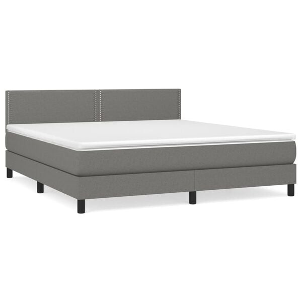 vidaXL &Kappa;&rho;&epsilon;&beta;ά&tau;&iota; Boxspring &mu;&epsilon; &Sigma;&tau;&rho;ώ&mu;&alpha; &Sigma;&kappa;&omicron;ύ&rho;&omicron; &Gamma;&kappa;&rho;&iota; 160x200 &epsilon;&kappa; &Upsilon;&phi;&alpha;&sigma;&mu;ά&tau;&iota;&nu;&omicron;