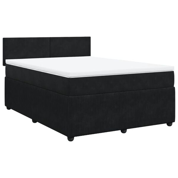 vidaXL &Kappa;&rho;&epsilon;&beta;ά&tau;&iota; Boxspring &mu;&epsilon; &Sigma;&tau;&rho;ώ&mu;&alpha; &Mu;&alpha;ύ&rho;&omicron; 160x200 &epsilon;&kappa;. &Beta;&epsilon;&lambda;&omicron;ύ&delta;&iota;&nu;&omicron;