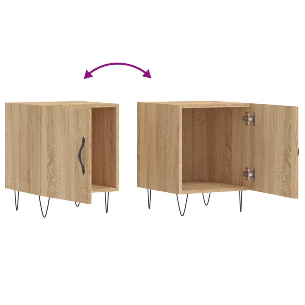vidaXL Κομοδίνα 2 τεμ. Sonoma Δρυς 40x40x50 εκ. από Επεξεργασμένο Ξύλο