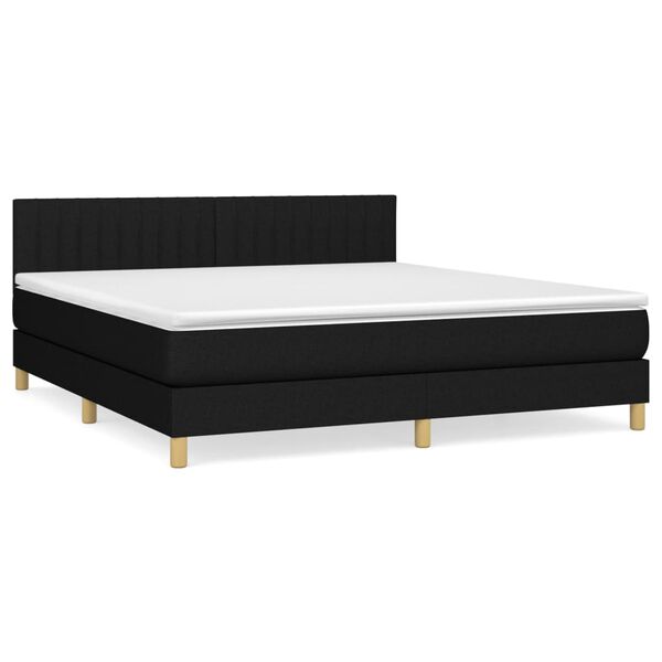 vidaXL &Kappa;&rho;&epsilon;&beta;ά&tau;&iota; Boxspring &mu;&epsilon; &Sigma;&tau;&rho;ώ&mu;&alpha; &Mu;&alpha;ύ&rho;&omicron; 160x200 &epsilon;&kappa;. &Upsilon;&phi;&alpha;&sigma;&mu;ά&tau;&iota;&nu;&omicron;