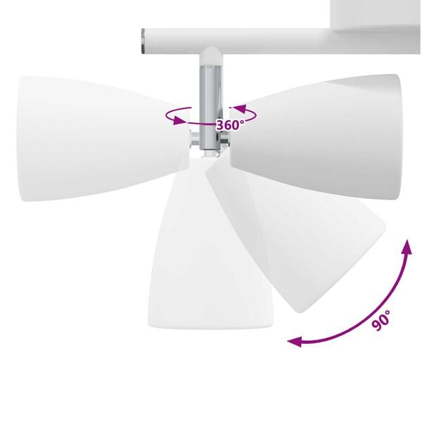 vidaXL Σποτ οροφής Λευκό 69.5 x 12.5 x 10.5 εκ. Ατσάλι