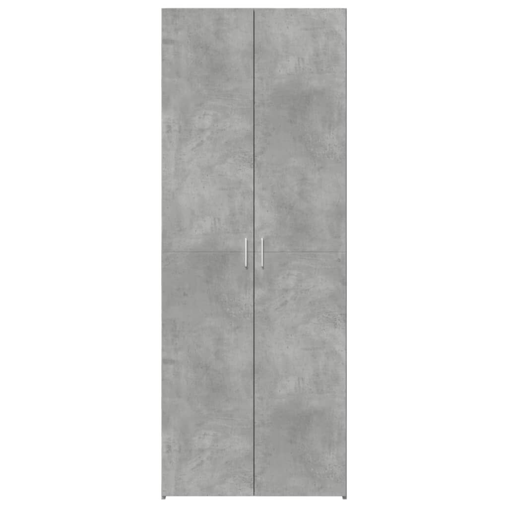 vidaXL Ντουλάπι Γκρι Σκυροδέματος 70x42,5x185 εκ. Επεξεργασμένο Ξύλο