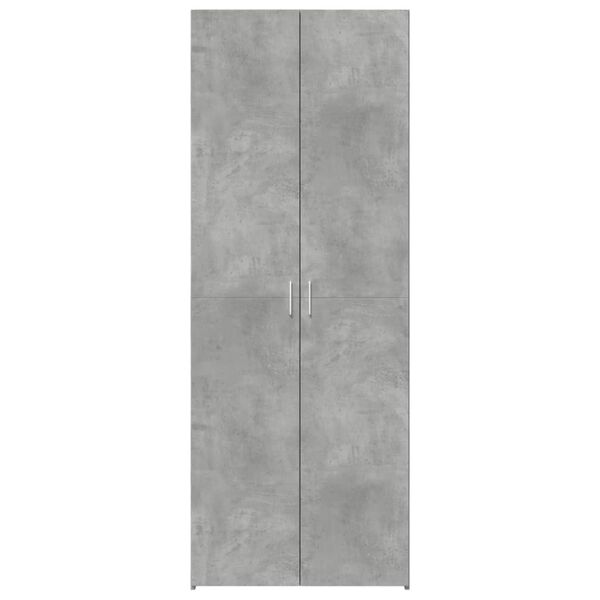 vidaXL Ντουλάπι Γκρι Σκυροδέματος 70x42,5x185 εκ. Επεξεργασμένο Ξύλο