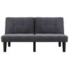 vidaXL Καναπές Διθέσιος Σκούρο Γκρι Υφασμάτινος