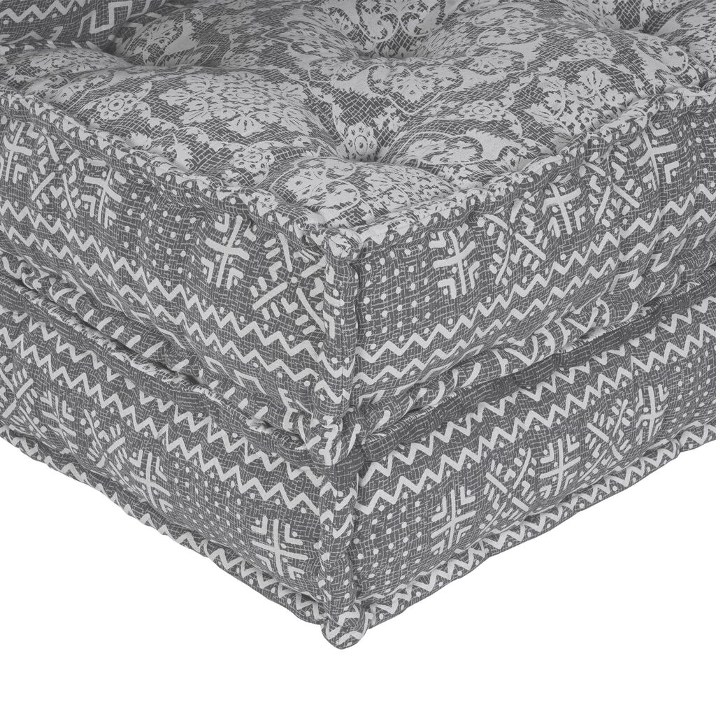 vidaXL Καναπές Με 4 Θέσεις Modular Pouffe, Μετατρέψιμος, Ανοιχτό Γκρι Υφάσμα
