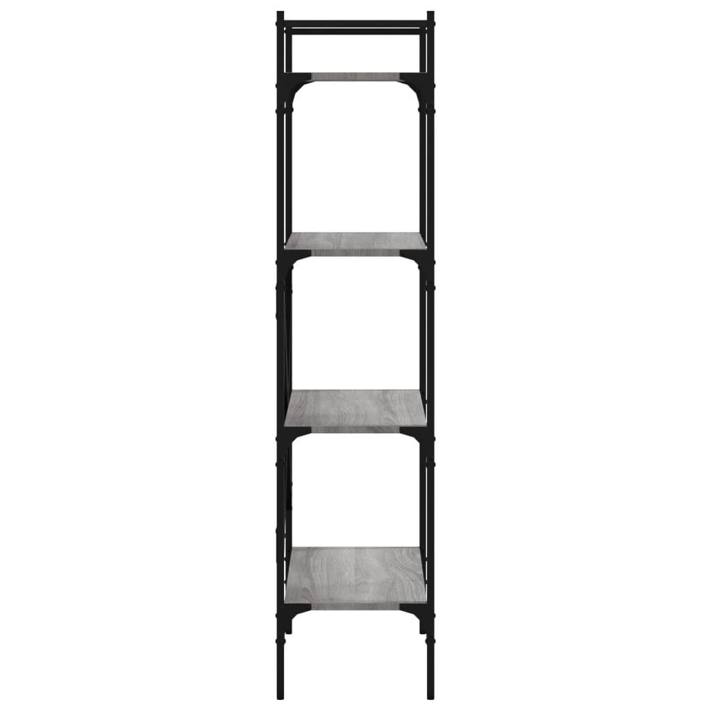 vidaXL Βιβλιοθήκη 4 Επιπέδων Γκρι Sonoma 56x31,5x138,5 εκ. Επεξ. Ξύλο