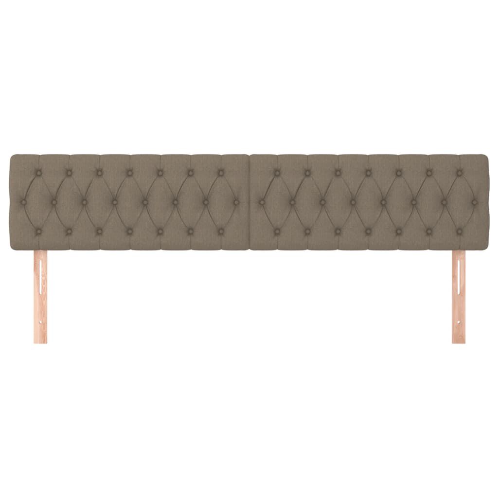vidaXL Κεφαλάρια Κρεβατιού 2 τεμ. Taupe 100x7x78/88 εκ. Υφασμάτινο