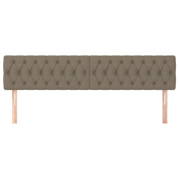 vidaXL Κεφαλάρια Κρεβατιού 2 τεμ. Taupe 100x7x78/88 εκ. Υφασμάτινο