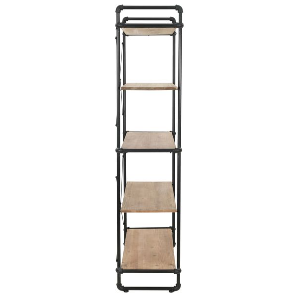 vidaXL Βιβλιοθήκη 120 x 42 x 180 εκ. από Μασίφ Ξύλο Ελάτης / Ατσάλι
