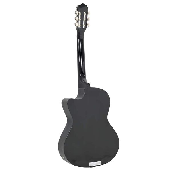 vidaXL Κιθάρα Western Classical Cutaway Μαύρη με Ισοσταθμιτή 6 Χορδές