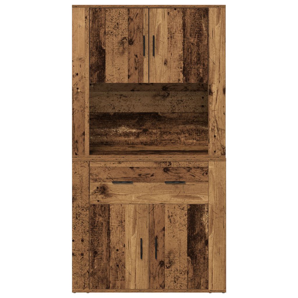 vidaXL Υψηλό ντουλάπι Παλαιού Ξύλου 80x33x150 cm Κατασκευασμένο Υλικό