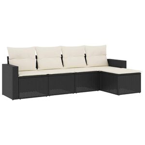 vidaXL &Sigma;&epsilon;&tau; &Kappa;&alpha;&nu;&alpha;&pi;έ &Kappa;ή&pi;&omicron;&upsilon; 5 &Tau;&epsilon;&mu;&alpha;&chi;ί&omega;&nu; &Mu;&alpha;ύ&rho;&omicron; &Sigma;&upsilon;&nu;&theta;&epsilon;&tau;&iota;&kappa;ό &Rho;&alpha;&tau;ά&nu; &mu;&epsilon; &Mu;&alpha;&xi;&iota;&lambda;ά&rho;&iota;&alpha;