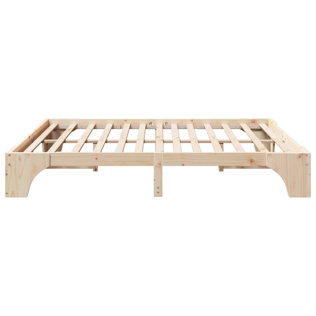 vidaXL Κρεβάτι Φυσικό Μασίφ Ξύλο Πεύκο 180 x 200 cm Απλό