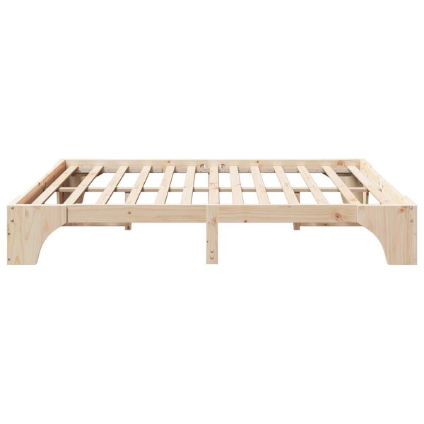 vidaXL Κρεβάτι Φυσικό Μασίφ Ξύλο Πεύκο 180 x 200 cm Απλό