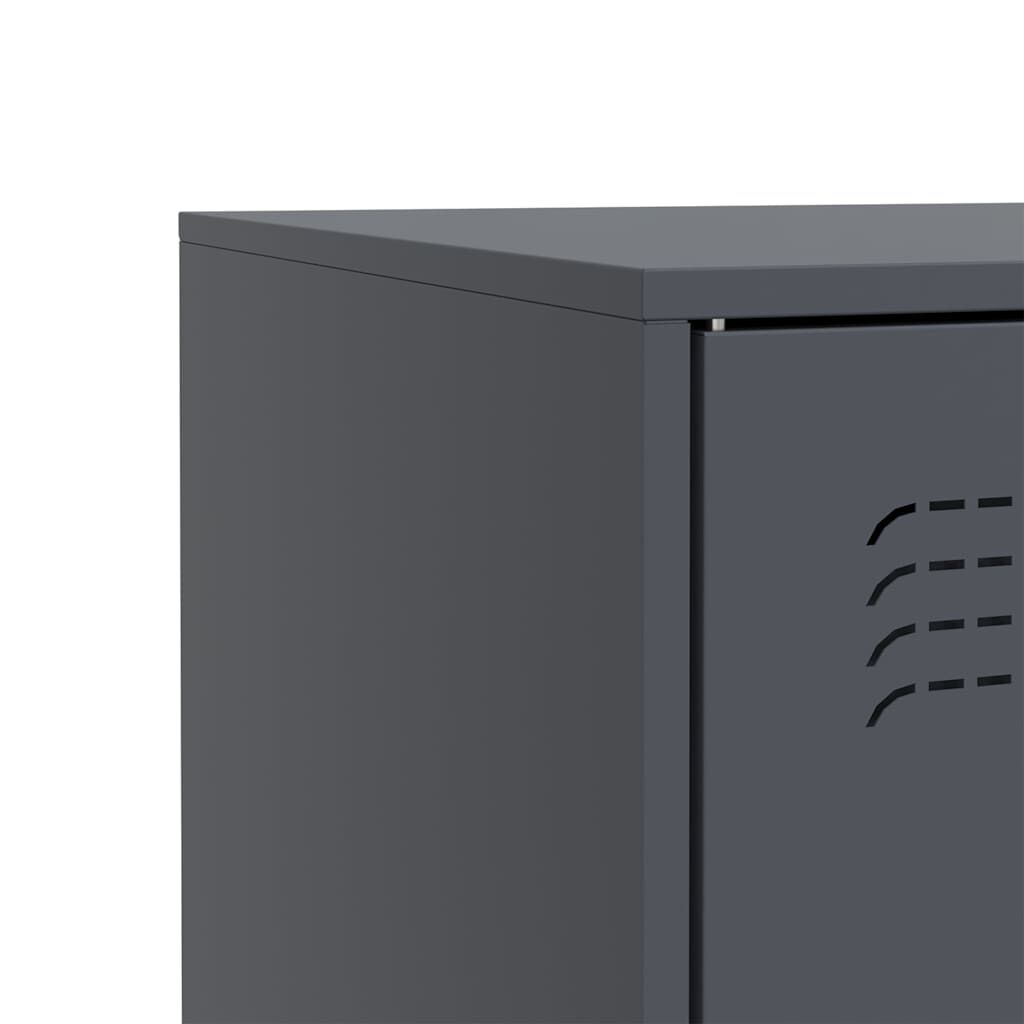 vidaXL Μπουφές Ανθρακί 67x39x73 εκ. από Ατσάλι