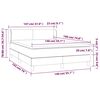 vidaXL &Kappa;&rho;&epsilon;&beta;ά&tau;&iota; Boxspring &mu;&epsilon; &Sigma;&tau;&rho;ώ&mu;&alpha; &Sigma;&kappa;&omicron;ύ&rho;&omicron; &Pi;&rho;ά&sigma;&iota;&nu;&omicron; 140x190&epsilon;&kappa;. &Beta;&epsilon;&lambda;&omicron;ύ&delta;&iota;&nu;&omicron;