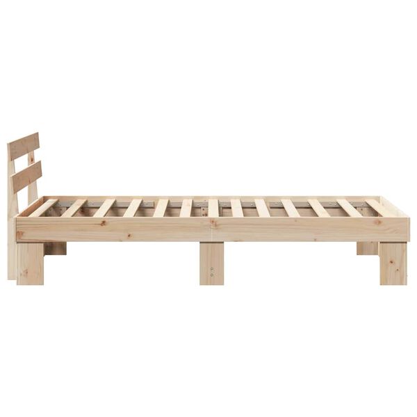 vidaXL Σκελετός Κρεβατιού Καφέ 100 x 200 cm Μασίφ ξύλο πεύκου