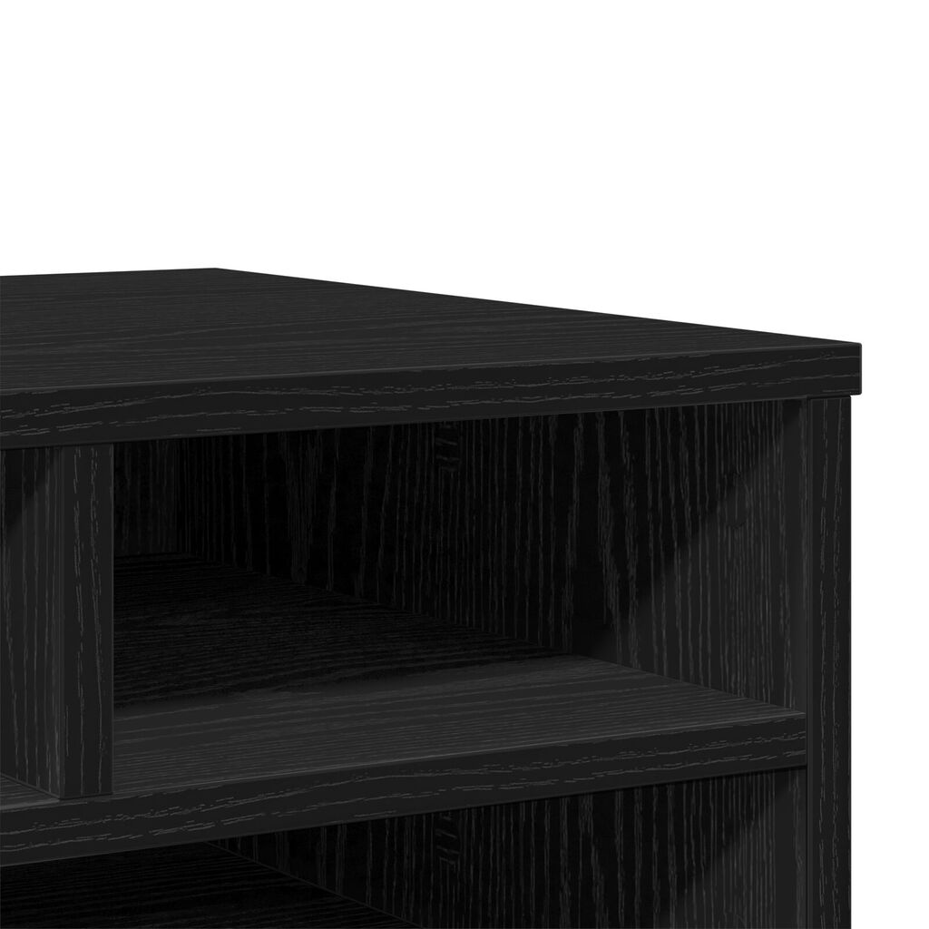 vidaXL Σταντ Εκτυπωτή Μαύρη Δρυς 49x40x22,5 εκ Επεξεργασμένο Ξύλο