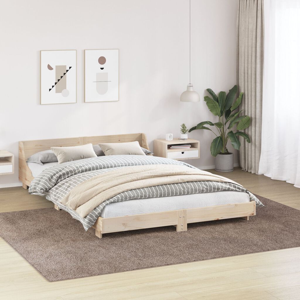 vidaXL Χαλιά Shaggy με Λάτεξ Καφέ 240x340 εκ.
