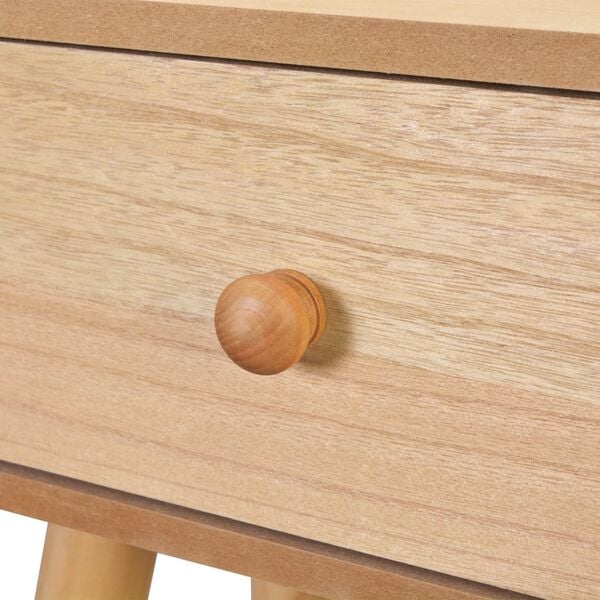 vidaXL Κομοδίνα 2 τεμ. Καφέ 40 x 30 x 61 εκ. από Μασίφ Ξύλο Πεύκου