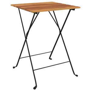 vidaXL &Tau;&rho;&alpha;&pi;έ&zeta;&iota; Bistro &Pi;&tau;&upsilon;&sigma;&sigma;ό&mu;. 55x54x71 &epsilon;&kappa;. &Mu;&alpha;&sigma;ί&phi; &Xi;ύ&lambda;&omicron; Teak & &Alpha;&tau;&sigma;ά&lambda;&iota;