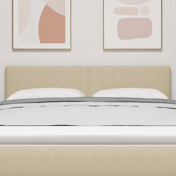 vidaXL Κεφαλάρι με κεφαλάρι Ανοιχτό Πράσινο Γκρι 144 cm Τεχνητό Δέρμα