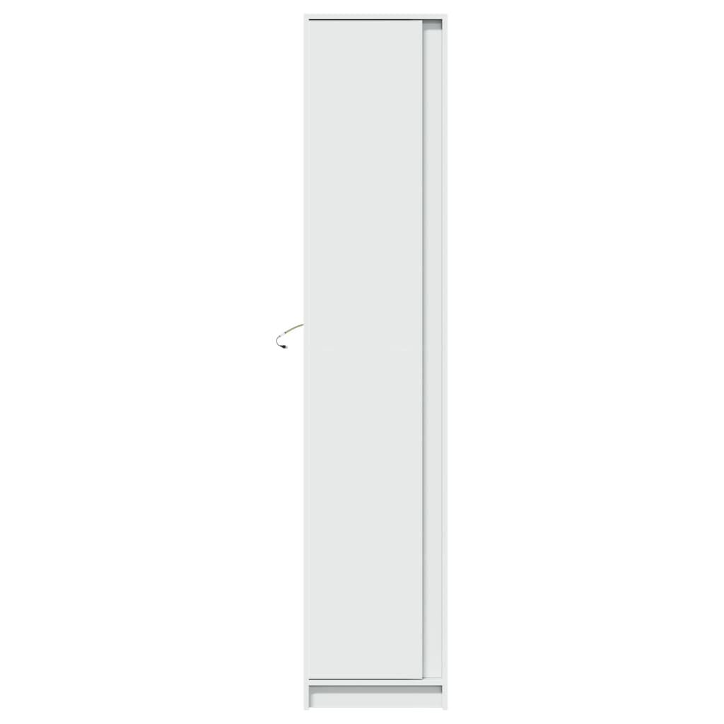 vidaXL Ντουλάπι με LED Λευκό 41,5x32,5x200 εκ. από Επεξεργασμένο Ξύλο